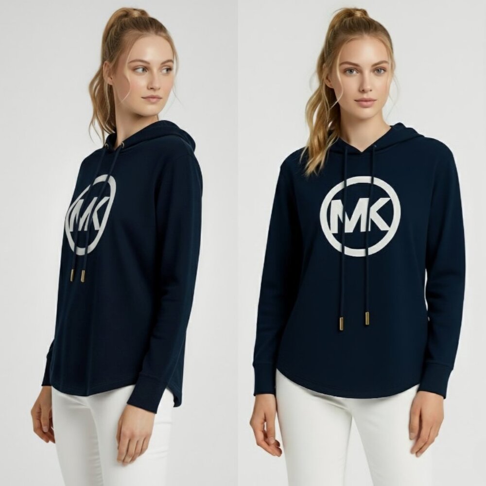 NWT Michael Kors Women’s OVERSIZED Hoodie in True Blue – Size S